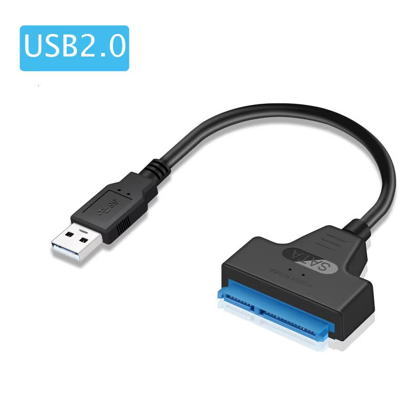 SATA to USB 3.0 / 2.0 Cable up to 6 Gbps for 2.5 Inch External HDD SSD Hard Drive SATA 3 22 Pin Adapter USB 3.0 to Sata III Cord