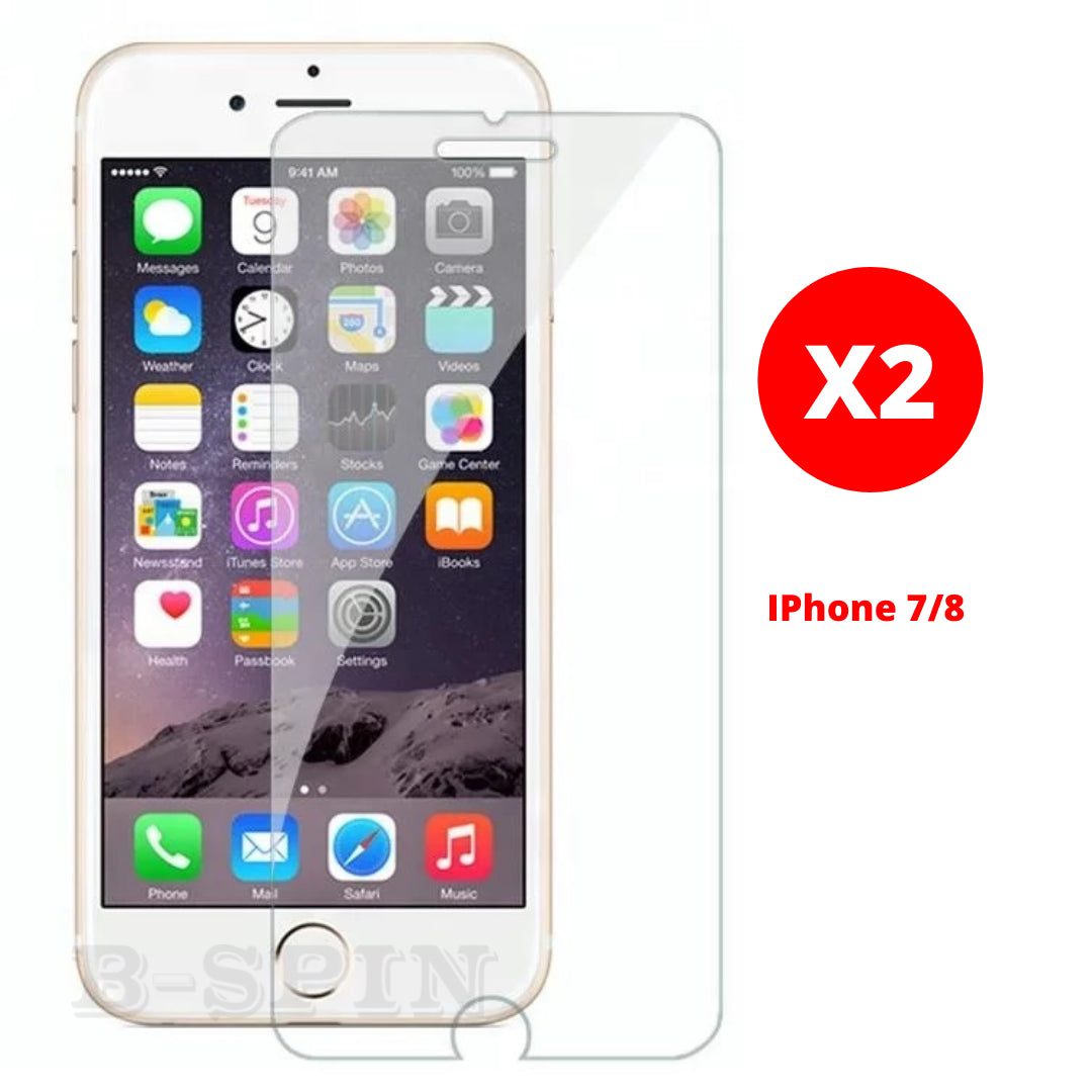 2 X Screen Protector Tempered Glass Iphone 16 15 Pro Max 14 13 12 11 XR X XS 8