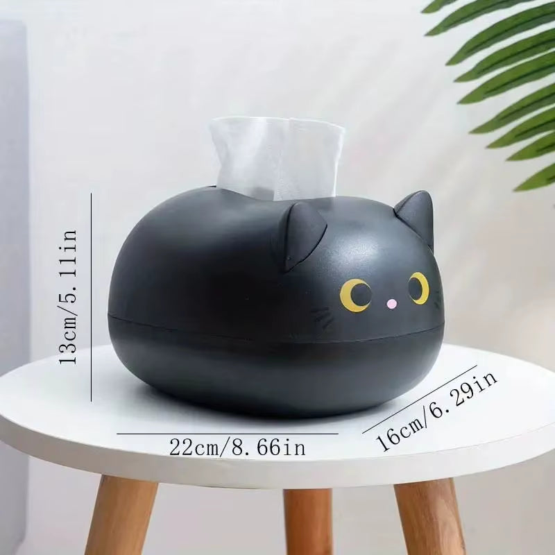 Cute Cat Tissue Box Napkin Storage Box Kitchen Paper Container Desktop Toilet Paper Holder Nordic Style Home Decoration