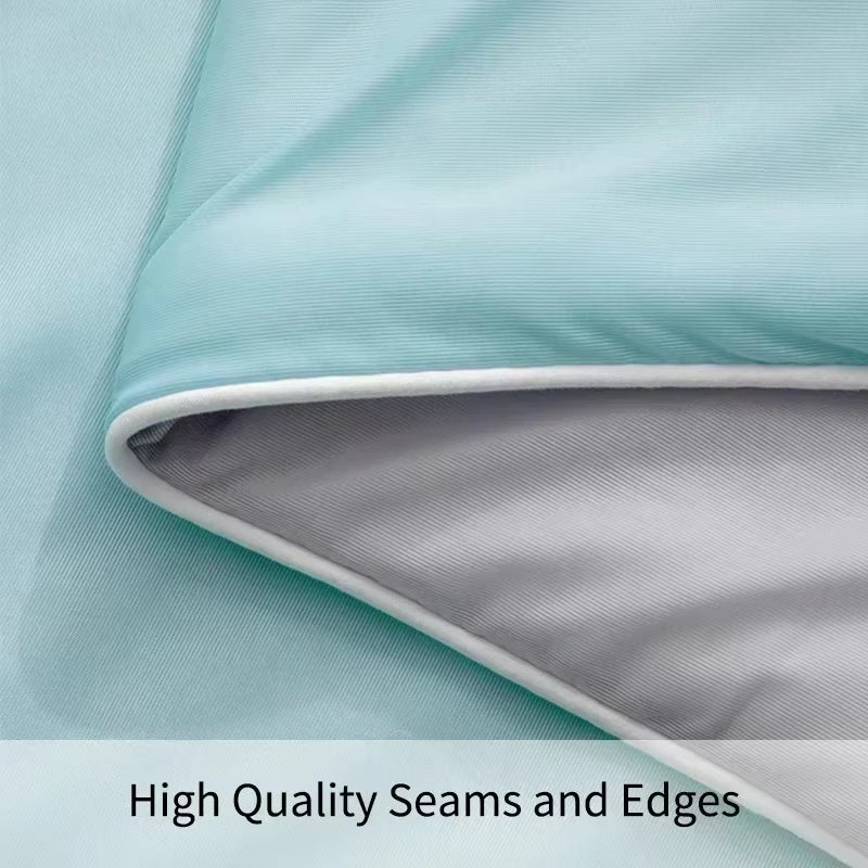 Cooling Blanket for Bed Silky Air Condition Comforter Lightweight Cooled Summer Quilt with Double Side Cold & Cooling Fabric