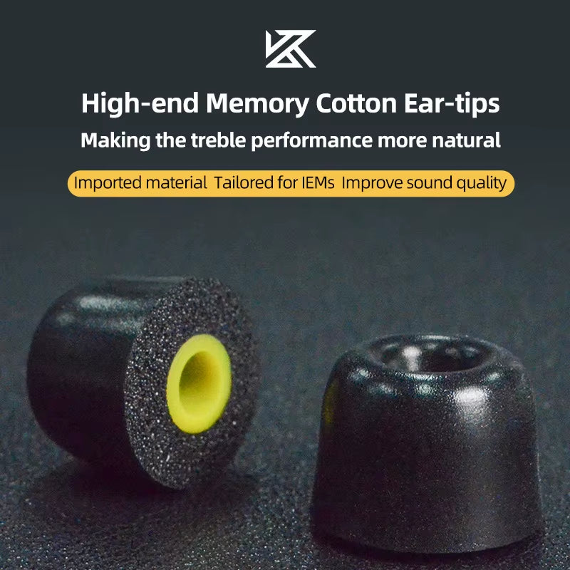 High-End Memory Cotton Ear-Tips Ear Plugs Earphones in Ear Monitor Wired Headphones Noise Isolating Ear Pads Original Headset