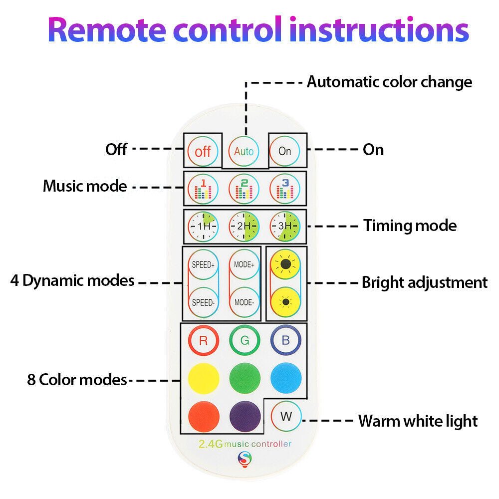 160CM RGB Floor Lamp Corner Light Stand LED Bluetooth Remote Control Streaming