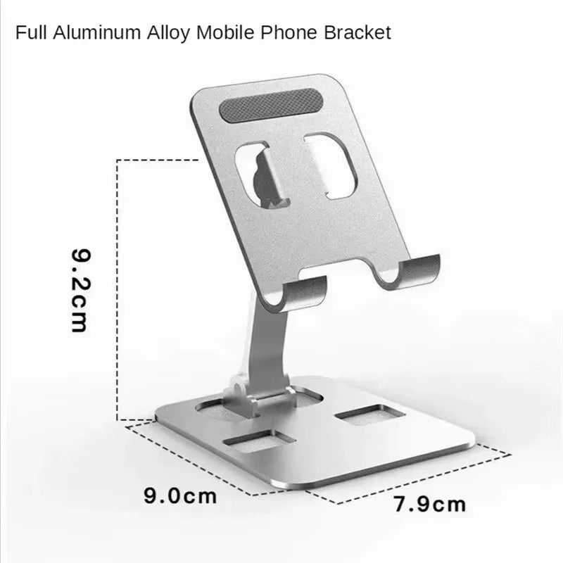 Aluminum Alloy Portable Tablet Holder for Ipad Adjustable Flexible Folding Lazy Desktop Live Mobile Phone Stand Mount