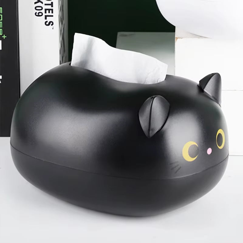 Cute Cat Tissue Box Napkin Storage Box Kitchen Paper Container Desktop Toilet Paper Holder Nordic Style Home Decoration