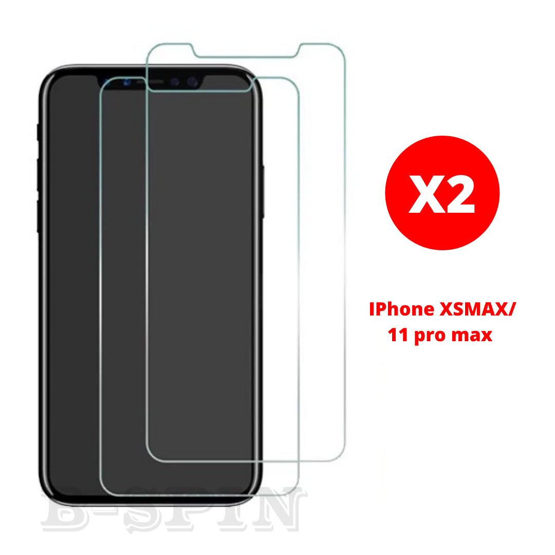 2 X Screen Protector Tempered Glass Iphone 16 15 Pro Max 14 13 12 11 XR X XS 8