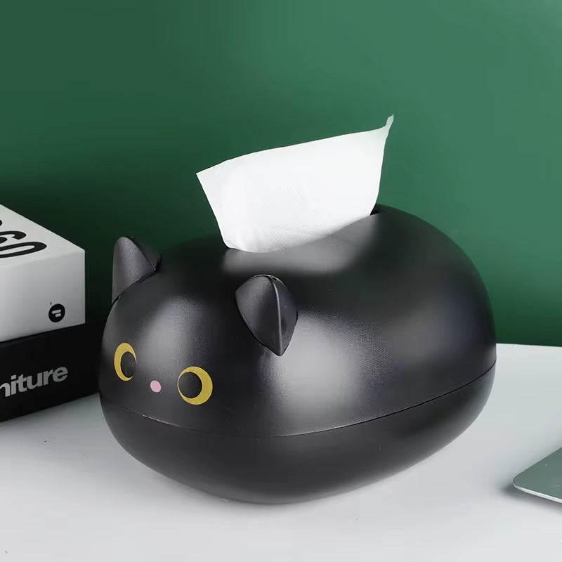 Cute Cat Tissue Box Napkin Storage Box Kitchen Paper Container Desktop Toilet Paper Holder Nordic Style Home Decoration