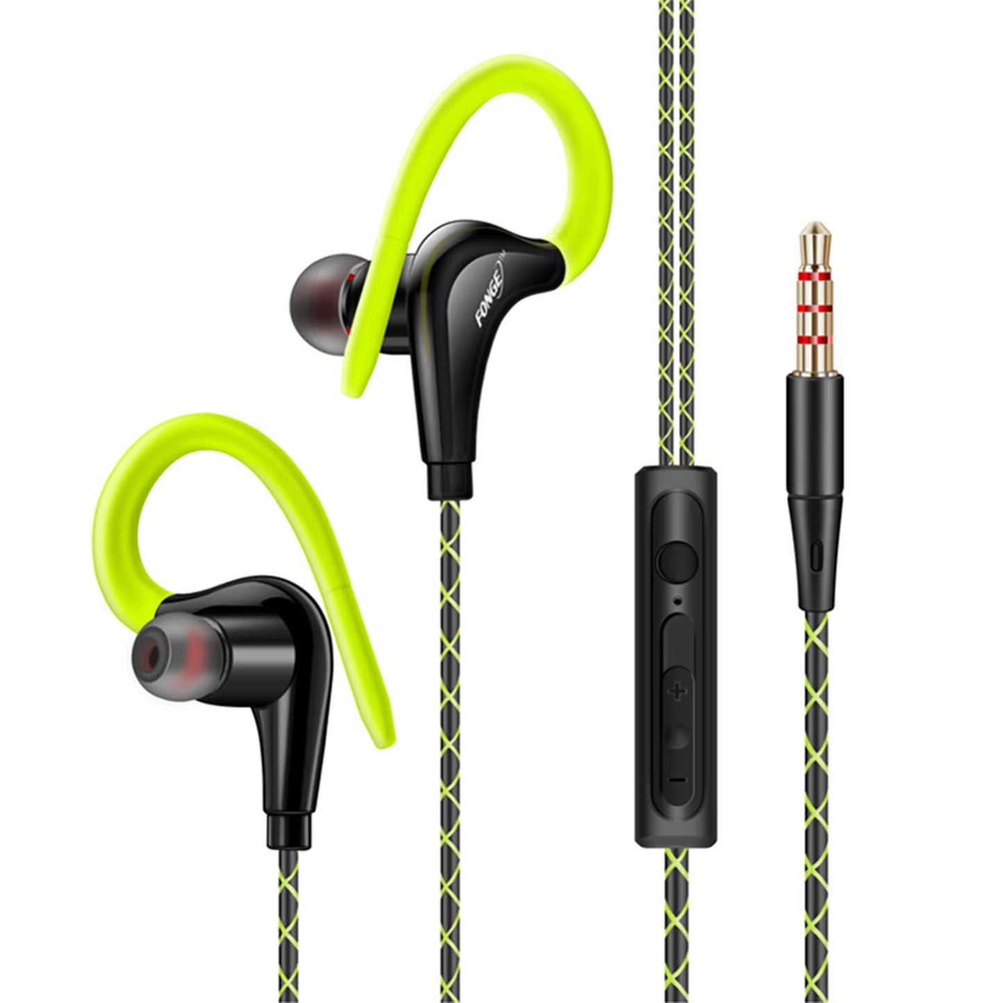 S760 Wired In-Ear Waterproof Earphones Ear Hook Earbuds Stereo Super Bass Headphones Sport Headset with Microphone