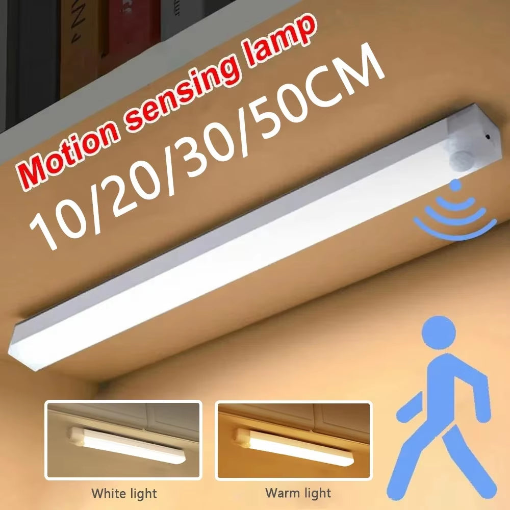 LED Motion Sensor Light Wireless LED Night Light Type C Rechargeable Light Cabinet Wardrobe Lamp Staircase Backlight for Kitchen