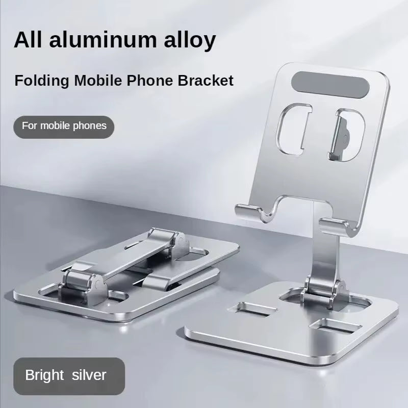 Aluminum Alloy Portable Tablet Holder for Ipad Adjustable Flexible Folding Lazy Desktop Live Mobile Phone Stand Mount