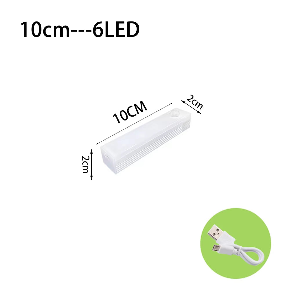 LED Motion Sensor Light Wireless LED Night Light Type C Rechargeable Light Cabinet Wardrobe Lamp Staircase Backlight for Kitchen